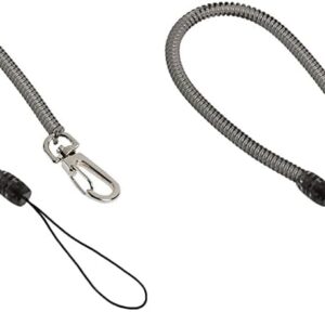 Pacific Handy Cutter CL36 Clip-On Coil Lanyard, For Utility Knives, Safety Cutters, and Hand Tools, Extends to 48 Inches, Safe Tool Retention (Pack of 2)