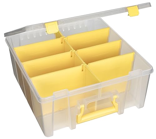 ArtBin Super Satchel Compartment Box - Stackable Durable Art Storage with 8 Removable Compartments, Smart Closure, and Portable Design for Craft Supplies, Threads, Ribbons, Paint Tubes