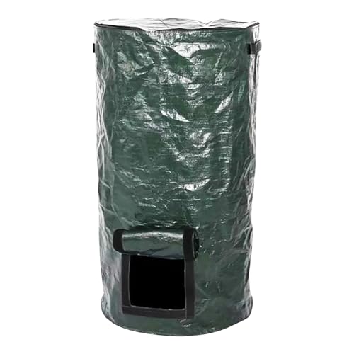 LIDSCURA 34 Gallon Green Compost Bin Garden Compost Bin Bags, Compost Bin Bags for Garden Yard Garbage Cans