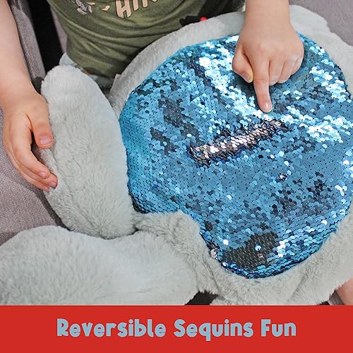 MEAVIA Weighted Sensory Lap Pad Sea Turtle Plush, Stuffed Turtle Toy with Detachable Lap Pillow, FEELix Collection