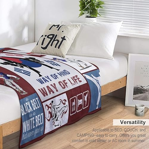 Taekwondo Blanket Korea Gifts for Girls Boys Kids Woman Sport Throw Blankets Soft Blanket Warm Fleece Flannel Plush Blankets for Bed Sofa Couch 40"x50"