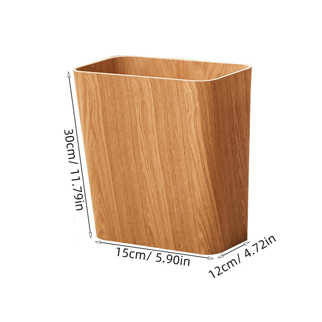 Angoily Trash Bags Wood Trash Can Wood Garbage Can Wood Trash Bin Garbage Bags Dump Pouch Trash Basket Waste Can s Japanese-Style Wastebasket Trash Bag Container Office Wrought Iron