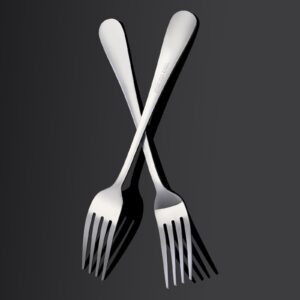 Targzier Dinner Forks,Set of 16 Top Food Grade Stainless Steel Silverware Forks,Forks Silverware,Mirror Polished Fork Set for Home Kitchen,Restaurant,Elegant Stainless Steel Forks,Dishwasher Safe