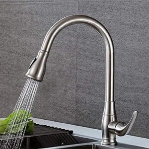 Faucet 1Pc New 304 Stainless Steel Kitchen Pull-Out Faucet Hot and Cold Water Bath Faucet