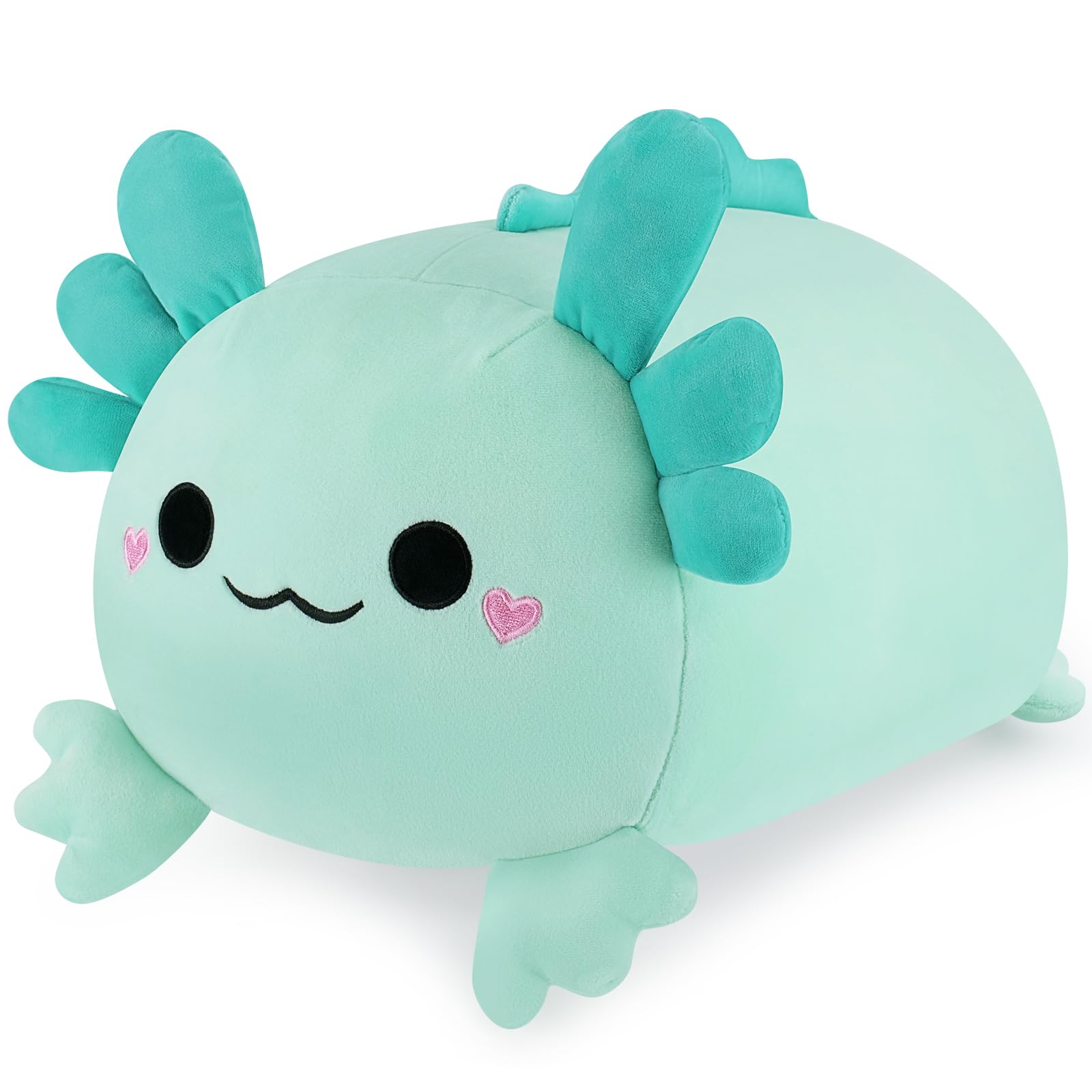 Axolotl Plush-9.1'' Axolotl Plush Pillow, Green Kawaii Axolotl Plushies, Axolotl Anime Plush Stuffed Animals Cute Plush Axolotl Stuff Plushie Stuffed Pillows,Birthday Gift for Kids Girls Boys