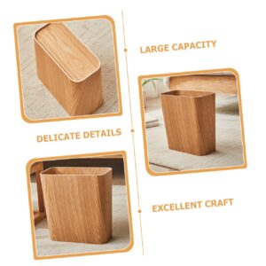 Angoily Trash Bags Wood Trash Can Wood Garbage Can Wood Trash Bin Garbage Bags Dump Pouch Trash Basket Waste Can s Japanese-Style Wastebasket Trash Bag Container Office Wrought Iron