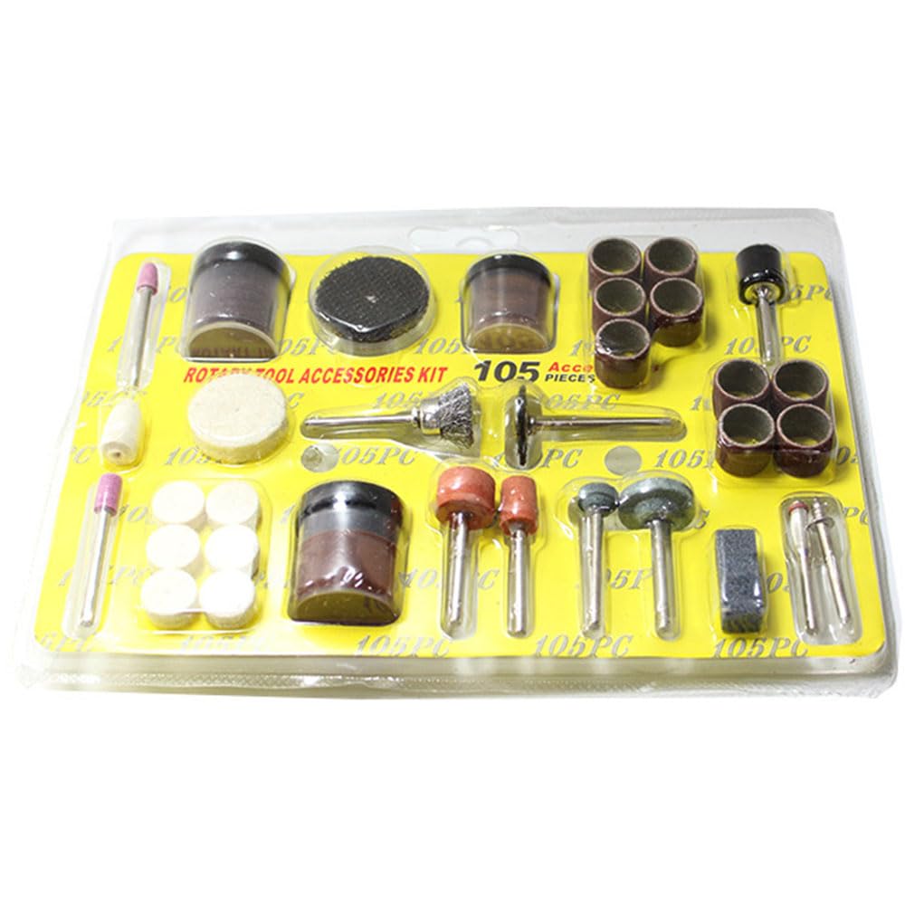 105Pcs Rotary Tool Accessories Kit for Electric Grinder Sander Polisher Drill Parts