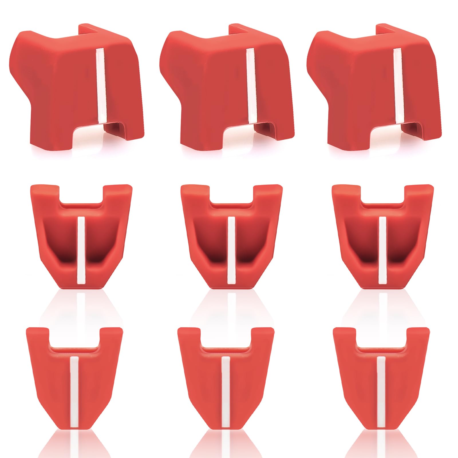 42-38-0017 No-Mar Pad Kit Fits For Milwaukee M18 2746-20 Nailer Tip Compatible with Milwaukee 18 Gauge Nailer, Set of 9, Red