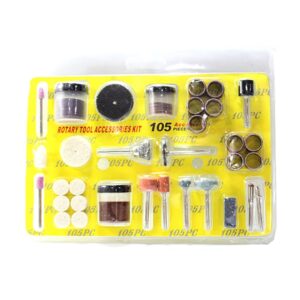 105Pcs Rotary Tool Accessories Kit for Electric Grinder Sander Polisher Drill Parts