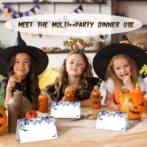 Halloween Tent Labels Seating Table Place Cards Editable location Cards Collapsible Dinner Party Decoration Cards, Halloween Thanksgiving Party Decorations, Set of 25, Easy Folding - FS135