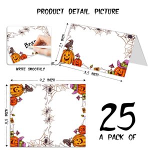 Halloween Tent Labels Seating Table Place Cards Editable location Cards Collapsible Dinner Party Decoration Cards, Halloween Thanksgiving Party Decorations, Set of 25, Easy Folding - FS140