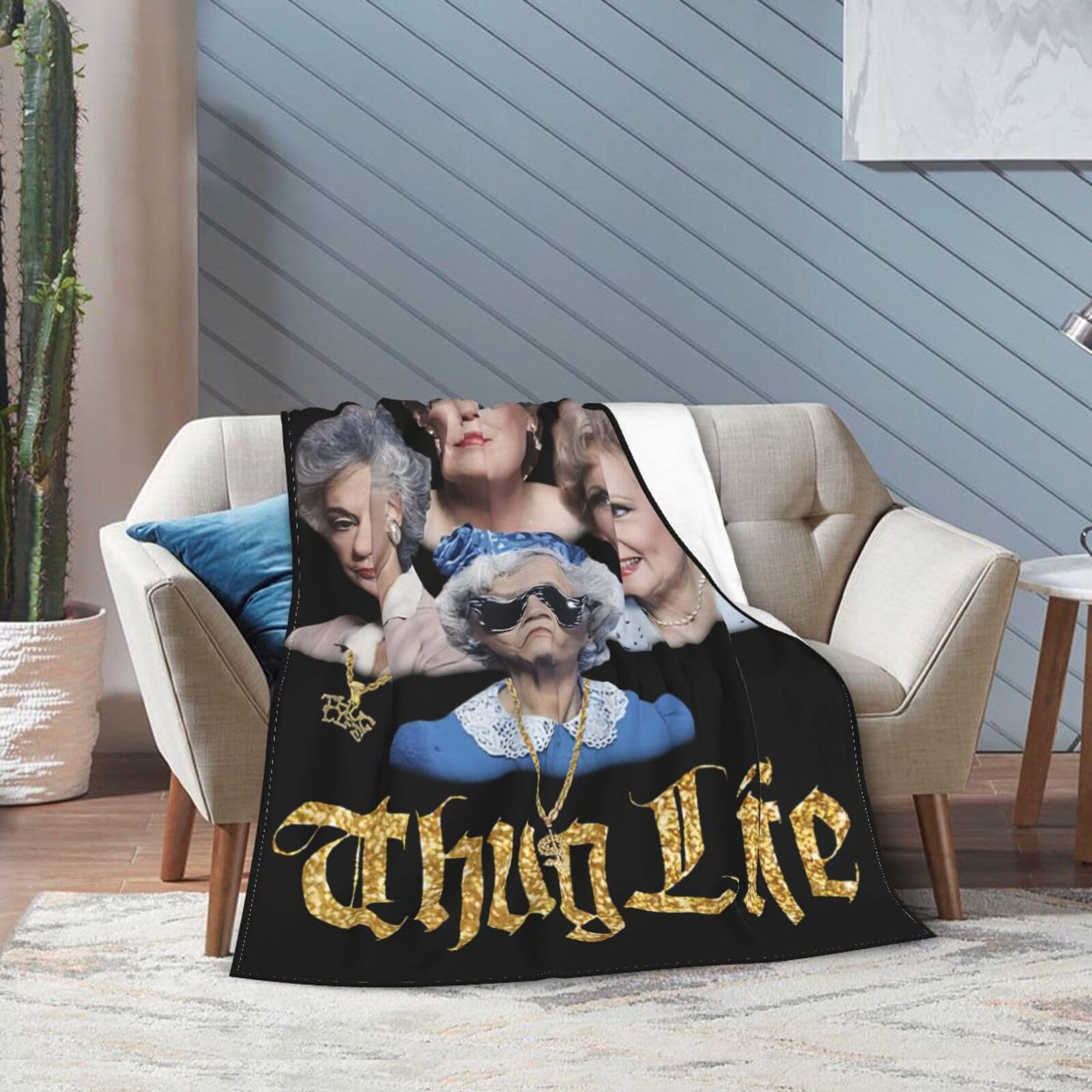 PSORILAX The Golden Movie Girls Flannel Fleece Plush Throw Blanket, Blanket for Couch Bed and Sofa 50"x40"