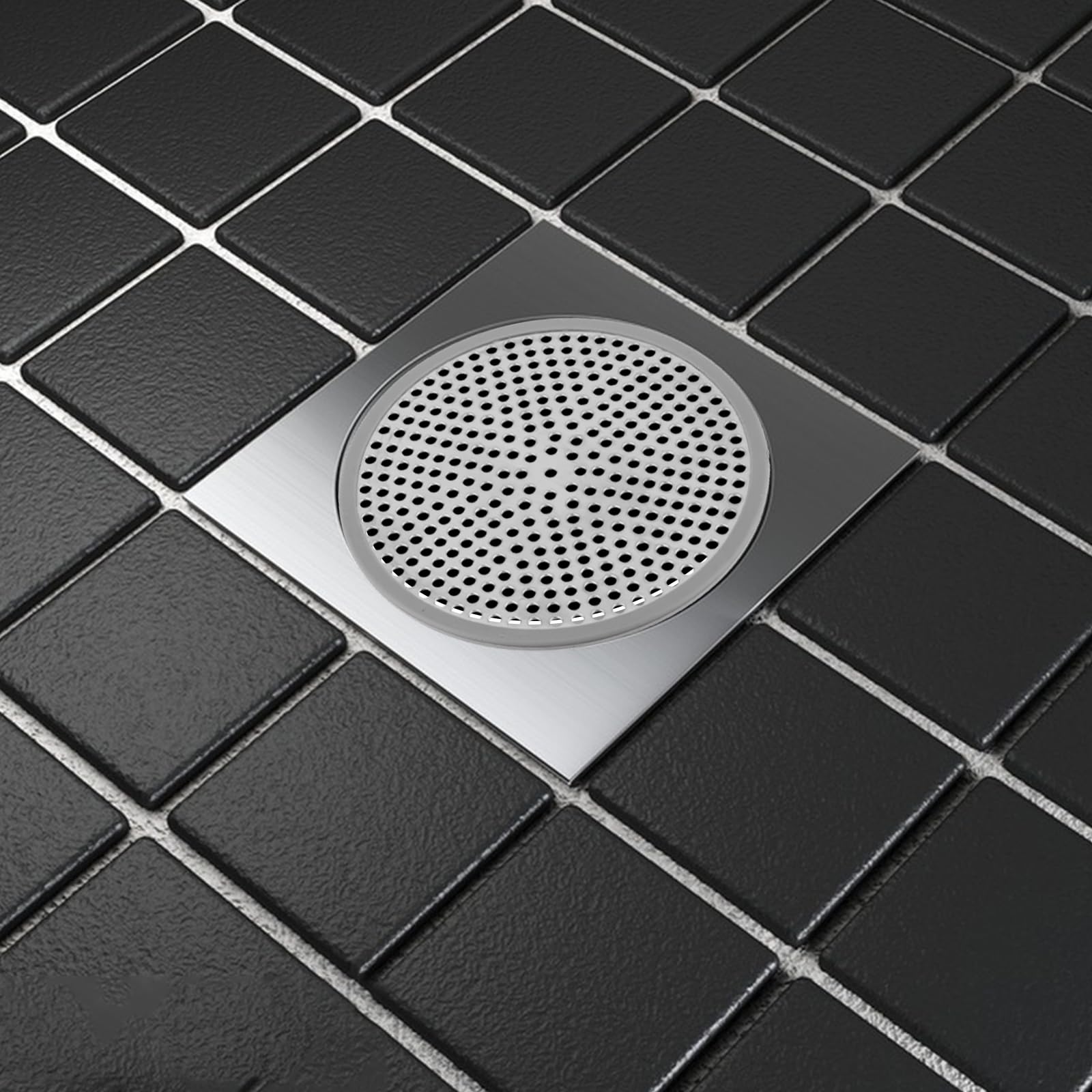 COMNICO Shower Drain Hair Catcher 4.7inch Stainless Metal Strong Sturdy Bathtub Drain Cover Protector Bathtub Catcher Filter Stopper for Bathroom Kitchen