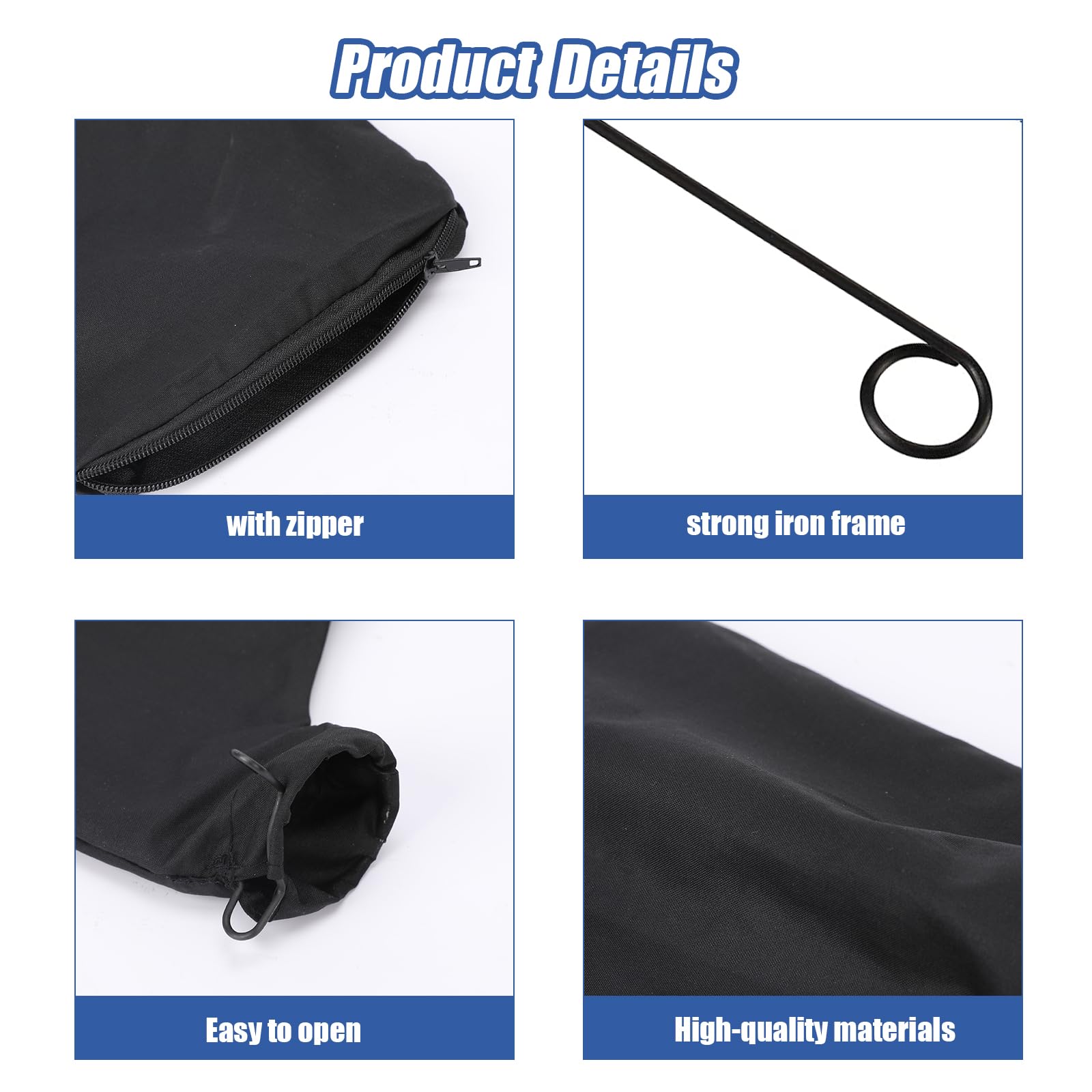 4Pcs Black Dust Collection Bag for Miter Saw Table Saw Miter Saw Dust Bag Black Dust Collection Bag 255 Model with Zipper and Wired Adjustable Stand Dust Bag or Miter Saw, Tank Belt Sander, Edge Plane