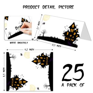 Halloween Tent Labels Seating Table Place Cards Editable location Cards Collapsible Dinner Party Decoration Cards, Halloween Thanksgiving Party Decorations, Set of 25, Easy Folding - FS139