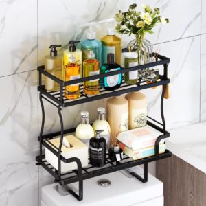 kitstorack over the toilet storage without drilling or screwing, easy to install bathroom organizer and storage, 2-tier bathroom organizer,home kitchen storage organizer for space savers