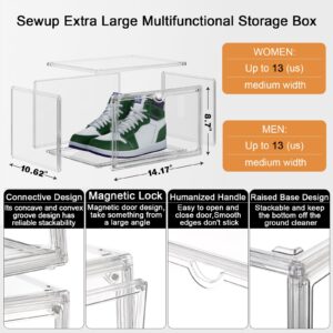 Shoe Boxes Clear Plastic Stackable Acrylic Sneaker Shoe Display Case Transparent Display Case Clear Storage Bins With Lids Acrylic Boxes for Display Shoe Organizer Containers