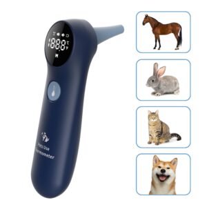 Pet Thermometer for Dogs and Cats, Measure Temperature in 1 Second, 20 pcs Pet Swabs Included (Blue)