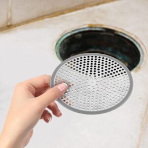 COMNICO Shower Drain Hair Catcher 4.7inch Stainless Metal Strong Sturdy Bathtub Drain Cover Protector Bathtub Catcher Filter Stopper for Bathroom Kitchen