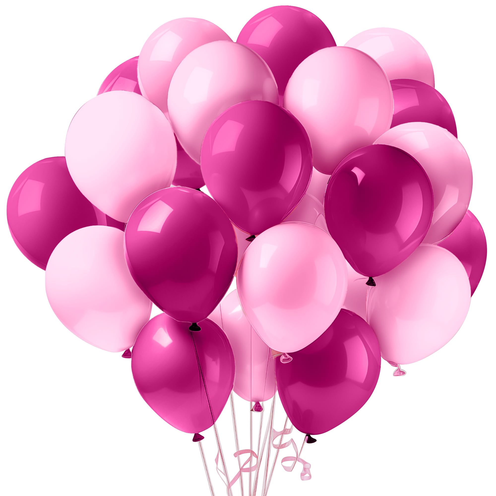 KatchOn, 60pc Chrome Pink Balloons Set, 12inch, Pack of 2 | Pink Party Decorations & Pink Graduation Decorations