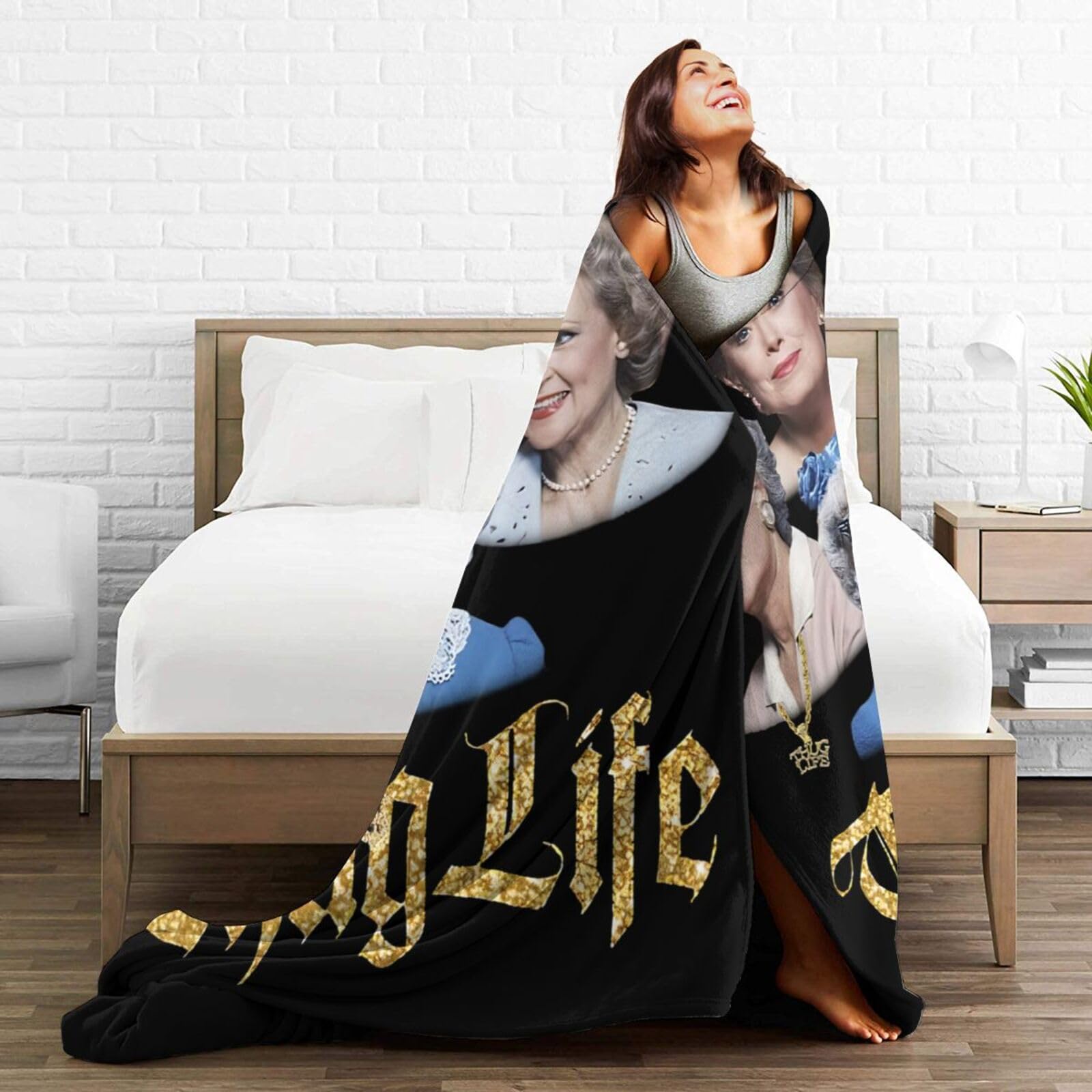 PSORILAX The Golden Movie Girls Flannel Fleece Plush Throw Blanket, Blanket for Couch Bed and Sofa 50"x40"