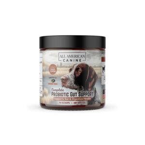 all american canine complete probiotic gut support - prevents digestive gut health, boosts immune system - blend helps prevent digestive issues diarrhea, constipation, & inflammatory 90 serving - 5oz