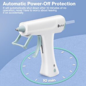 Lytool Full Size Cordless Hot Glue Gun, Wireless Power Glue Gun with 2600mAh Lithium Battery, 30pcs Glue Sticks, Silicone Pad, Finger Protectors