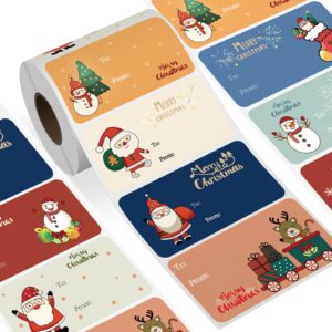 christmas gift tags self adhesive 514pcs，christmas labels stickers for christmas holiday present decorations, envelope, party favors,name tags for christmas gift（2.95 x 1.6 inch，8 designs）