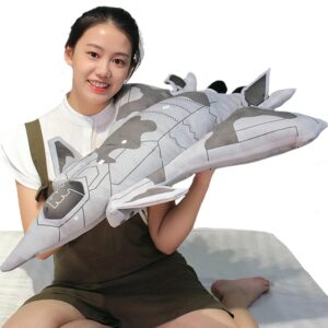 beeyybuy 29 inch airplane model plush with blanket warplane stuffed animal toy space shuttle airplane plush toy airplane decoration warplane sofa