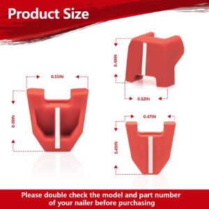 42-38-0017 No-Mar Pad Kit Fits For Milwaukee M18 2746-20 Nailer Tip Compatible with Milwaukee 18 Gauge Nailer, Set of 9, Red