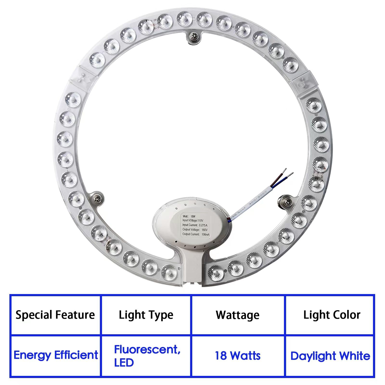 Celiwace T9 LED Circline Light Bulb, FC9T9/DL Led Replacement for GE Philips Sylvania 9 Inch Circular Fluorescent T9 30 Watt Day Light 2200LM 2 Count