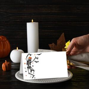 Halloween Tent Labels Seating Table Place Cards Editable location Cards Collapsible Dinner Party Decoration Cards, Halloween Thanksgiving Party Decorations, Set of 25, Easy Folding - FS136