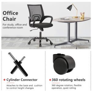 PayLessHere Office Chair Computer Chair Ergonomic Cheap Desk Chair Adjustable Comfortable Mid Back Task Rolling Swivel Chair with Lumbar Support for Home Office Desk, Black