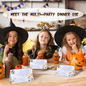 Halloween Tent Labels Seating Table Place Cards Editable location Cards Collapsible Dinner Party Decoration Cards, Halloween Thanksgiving Party Decorations, Set of 25, Easy Folding - FS129