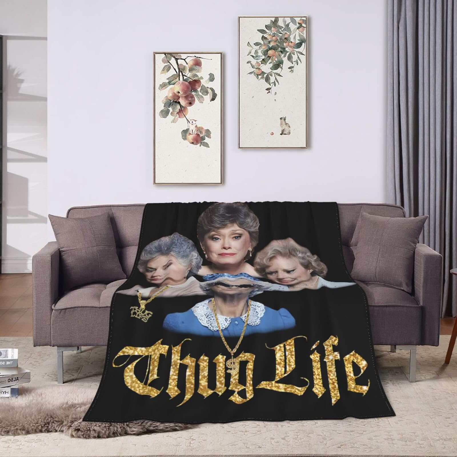 PSORILAX The Golden Movie Girls Flannel Fleece Plush Throw Blanket, Blanket for Couch Bed and Sofa 50"x40"