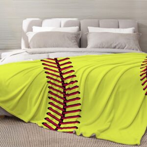 Softball Blanket for Girls, Softball Gifts for Girls 8-12, Soft Fuzzy Softball Throw Blankets, Softball Birthday Gift 50"x40"