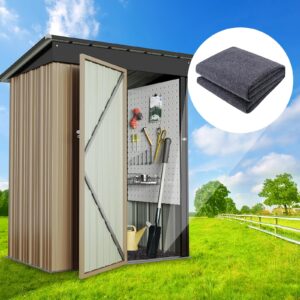 HolyMaji 5 x 3 FT Outdoor Storage Shed Floor Mat Waterproof Small Shed Flooring Mat Washable Carport Furniture Dustproof Anti-Slip Pad for Protect Shed Flooring from Wear - Tool Shed Not Included