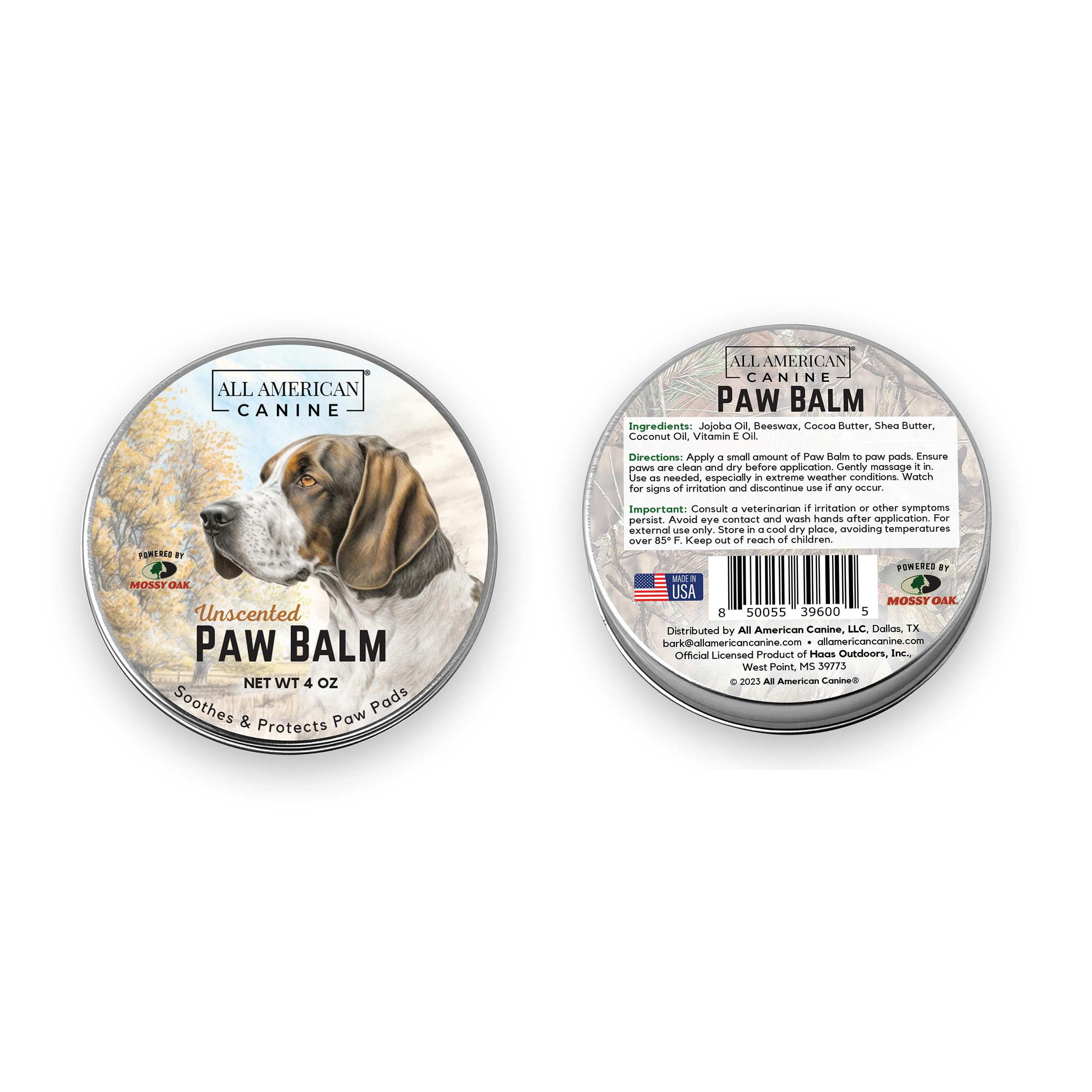 All American Canine Soothing Paw Balm with Natural Ingredients for Dog Paw Protection and Nourishment | Suitable for Active, Working, and Sporting Dogs, 4 oz