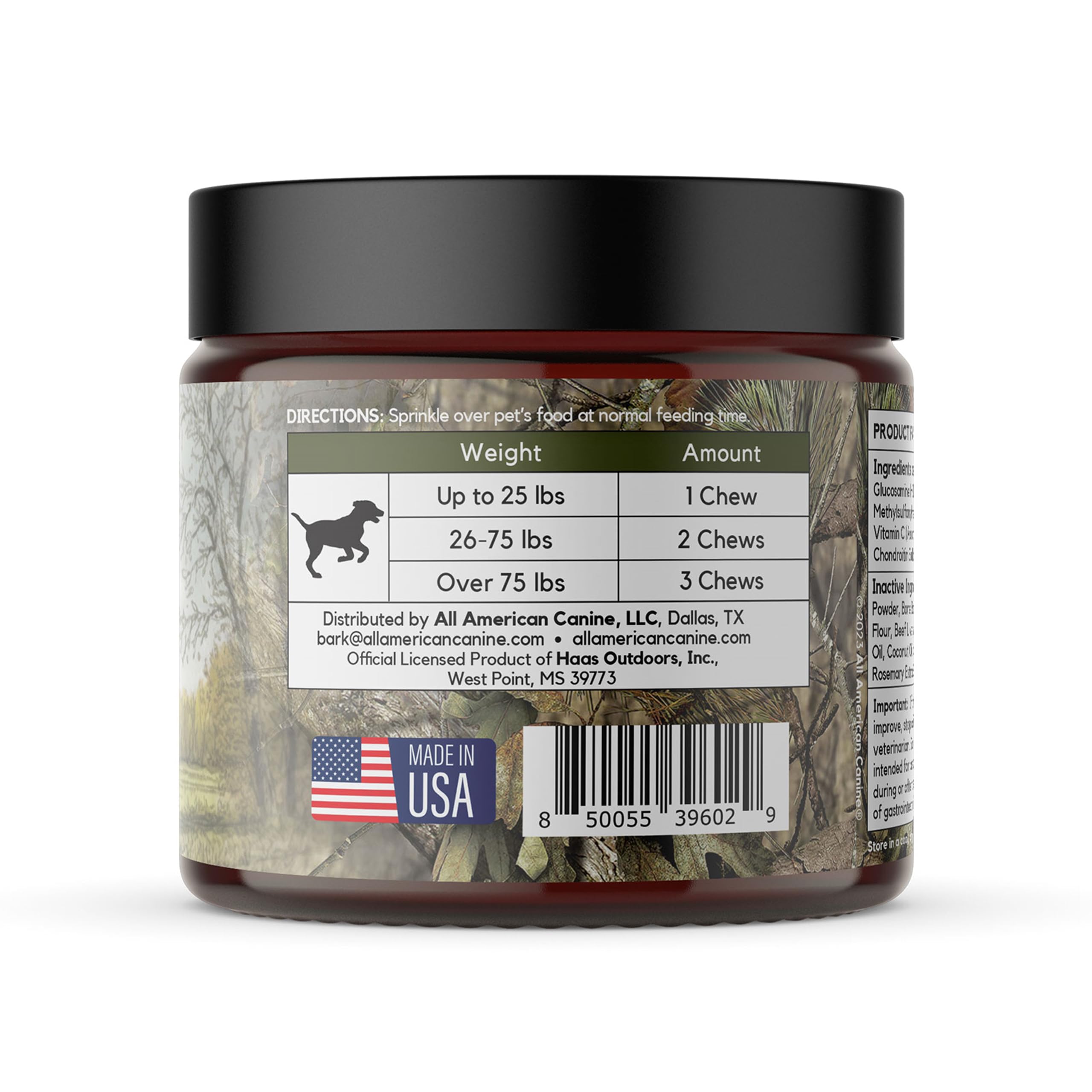 All American Canine Hip & Joint Support Soft Chews for Dog - Supplement Help Reduce Painful Inflammation with Glucosamine & Chondroitin - Reduces Inflammation Joint Flexibility & Joint Mobility - 12oz