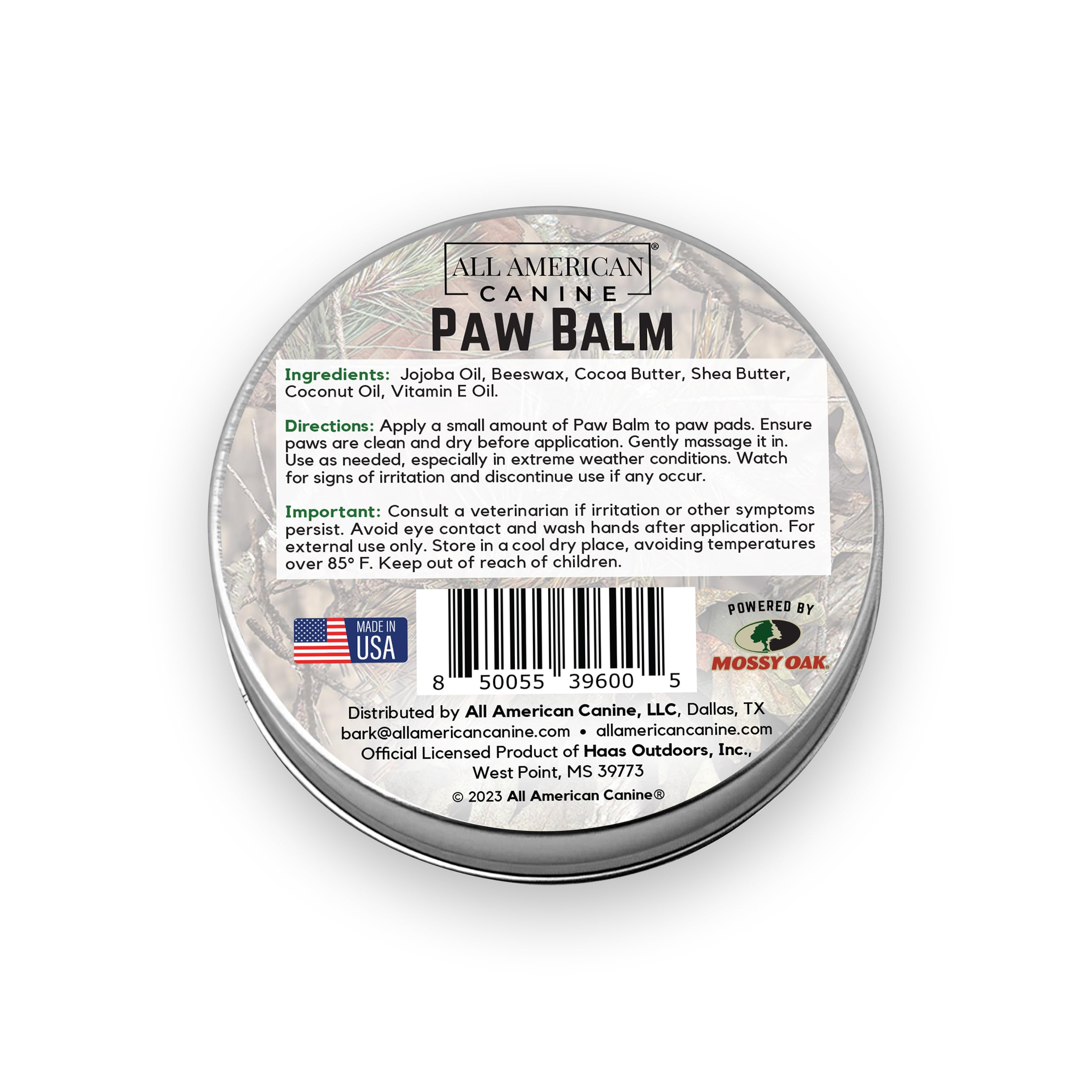 All American Canine Soothing Paw Balm with Natural Ingredients for Dog Paw Protection and Nourishment | Suitable for Active, Working, and Sporting Dogs, 4 oz