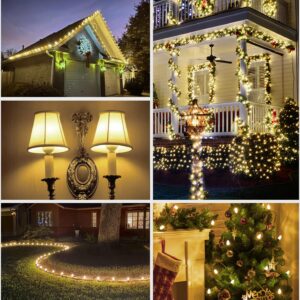 BORT 50 Pack C9 LED Replacement Light Bulb, C9 LED Bulbs for Christmas Outdoor String Lights, E17 Intermediate Base, Clear Plastic Commercial Grade Holiday Bulbs 2700K