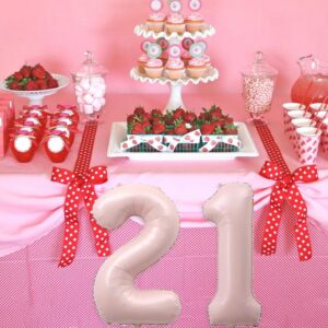 YFHVJTKO 40 Inch Number 12 Foil Balloons 12th Celebration Decorations for Happy 12th Birthday Party Wedding Bridal Shower Engagement Photo Shoot Anniversary Decoration, Number 12 Baby pink Balloon