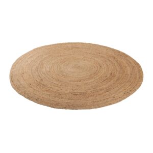 REDEARTH Round Area Rug - Hand Woven Braided 100% Natural Jute - Artisan Made Reversible Boho Jute Rugs for Bedroom - Kitchen - Living Room - Farmhouse - Aesthetic Home Decor (8' Feet - Natural)