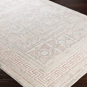 Mark&Day Area Rugs, 5x7 Herblay Global Rose Area Rug, Camel Beige Grey Carpet for Living Room, Bedroom or Kitchen (5'1" x 7'3")