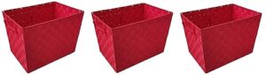 italia 3-pack large nylon basket red color size: 15 x 10 x 8" h