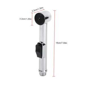 Handheld Bidet Spray Attachment for Toilet - Portable Chrome Plated Shattaf Sprayer with ABS Handheld Shower - Cleans and Refreshes Easy to Install - Personal Solution-size1