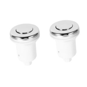 doitool convenient air button 2 pcs pneumatic start button massage bathtub pneumatic button bath buttons sink fittings garbage disposer white shower tray food child silicone gasket