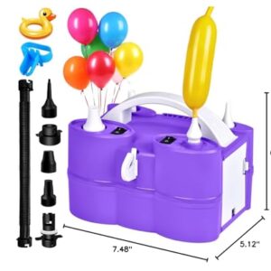 Keaibuding Balloon Pump Electric 3-in-1 Portable Air Pump for Inflatables and Balloons, Fast Inflation for 260q Foil Mylar Latex Double-Stuffed Balloons, Inflator Deflator for Pool Floats Air Bed