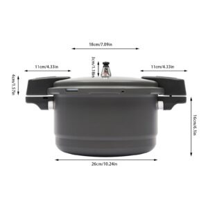 9.5/23 Quart Pressure Canner and Cooker,Aluminum Canning Pressure Cooker with Spring Valve Safeguard Devices,Compatible with Gas & Induction Cooker (9.5Qt)