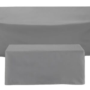 Crosley Furniture Patio Furniture Covers, Waterproof 4-Piece Cover Set for Outdoor Chairs, Sofa, Table, Gray